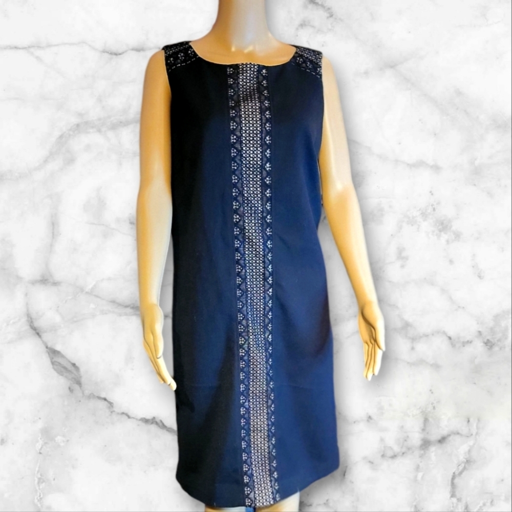 Nine West Black Womens Lace Dress